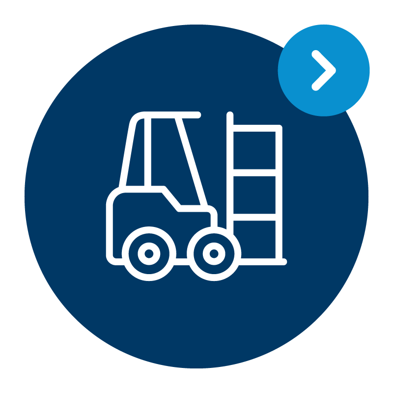 Forklift icon representing logistics or warehouse operations