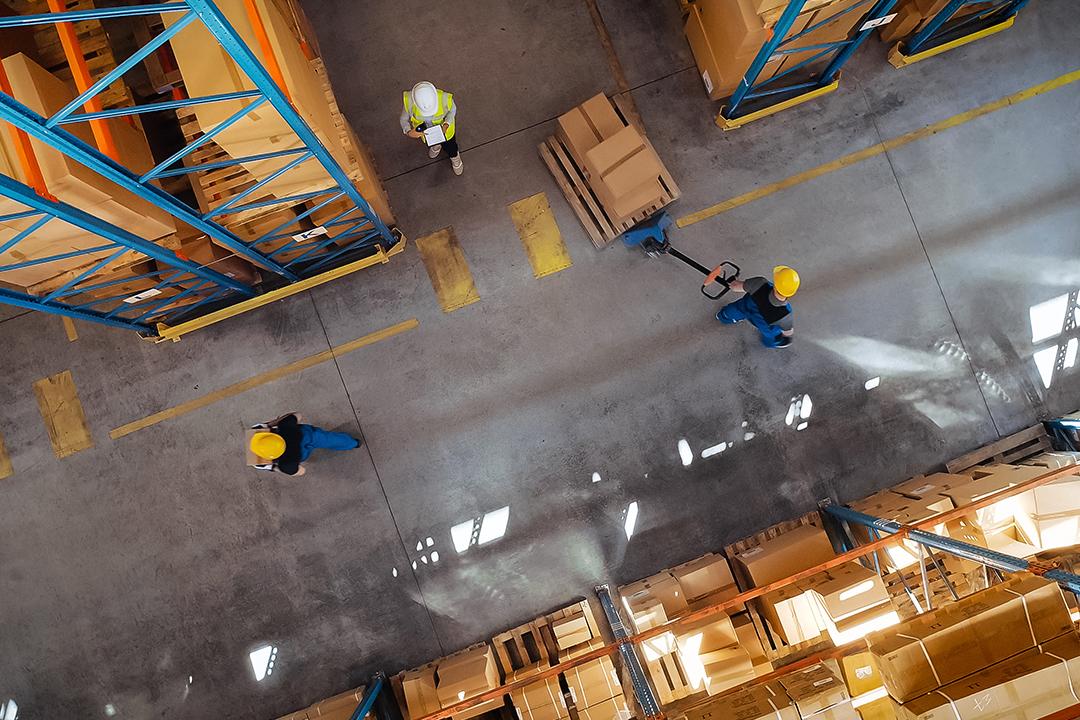 Warehouse operations illustrating localized efficiency in end to end supply chain design